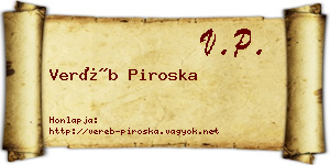 Veréb Piroska névjegykártya
