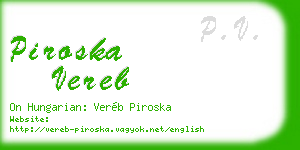 piroska vereb business card